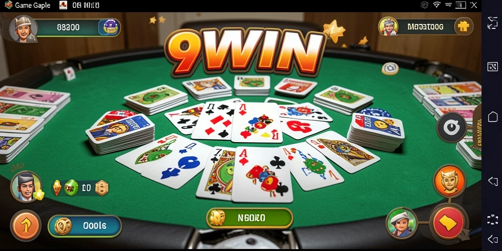 Tampilan gameplay seru dalam permainan Gaple di 9WIN.