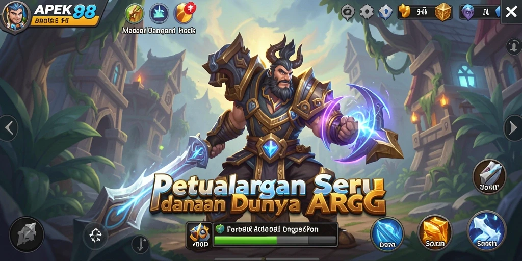 Screenshot APEK88 menampilkan aksi pertarungan seru dalam permainan ARPG.