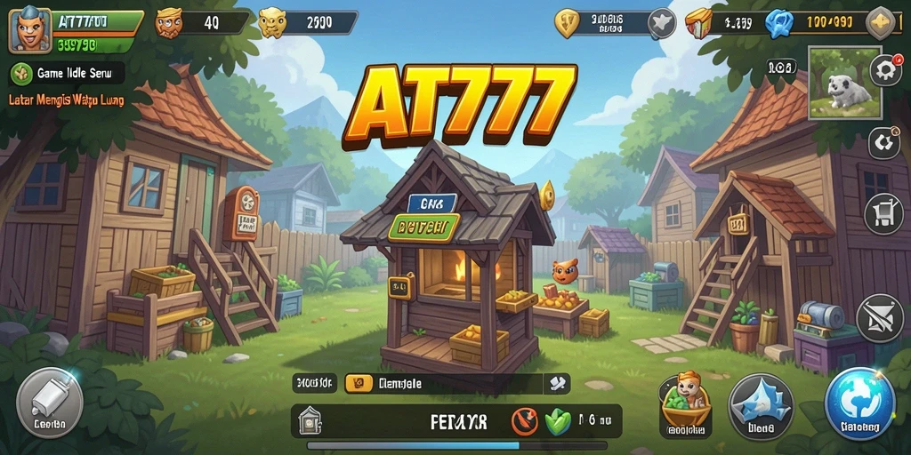 Screenshot AT777 menampilkan gameplay seru dalam dunia Idlenya.