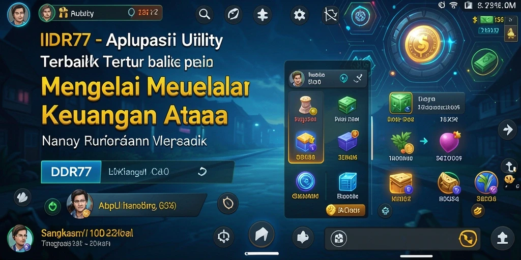 Tampilan aplikasi IDR77 dengan grafik laporan keuangan yang informatif.