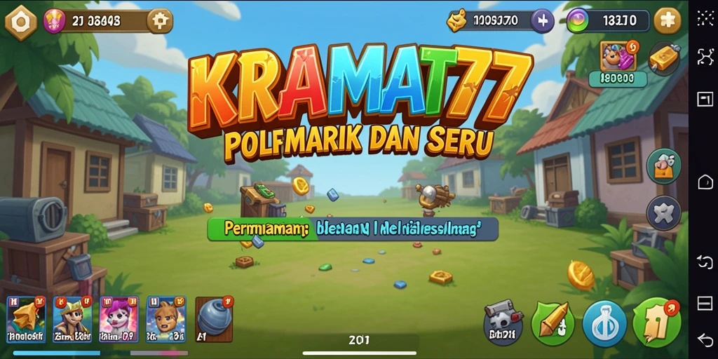 Tampilan gameplay KRAMAT77 yang santai dan mengasyikkan.