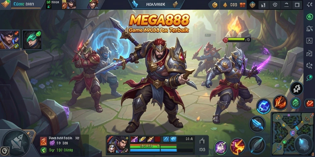Tangkapan layar gameplay MOBA seru di MEGA888.
