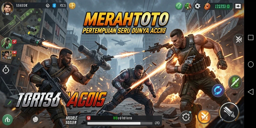 Tangkapan layar menunjukkan aksi intens di MERAHTOTO.