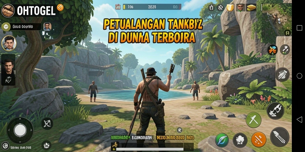 Tampilan gameplay OHTOGEL dengan eksplorasi dunia terbuka.