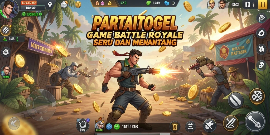 Screenshot utama PARTAITOGEL menampilkan aksi seru dalam gameplay Battle Royale.