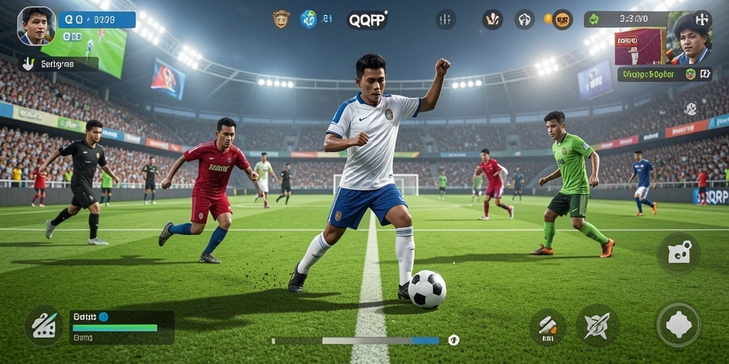 Tampilan gameplay QQRP dengan aksi seru dalam olahraga.
