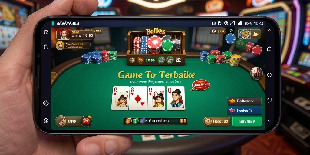 Tampilan gameplay SAVAYA303 dengan suasana Poker yang menggembirakan.