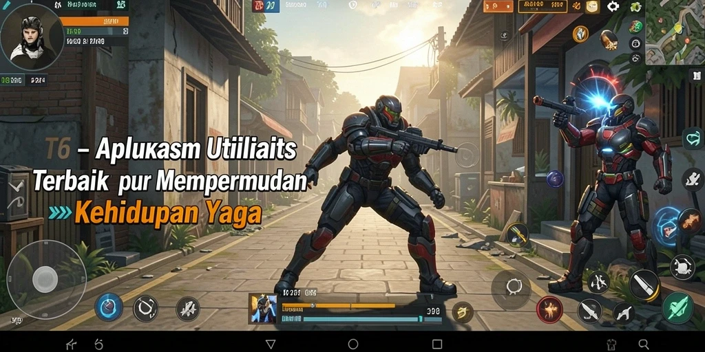 Tampilan layar utama aplikasi T6 yang menampilkan fitur utility.