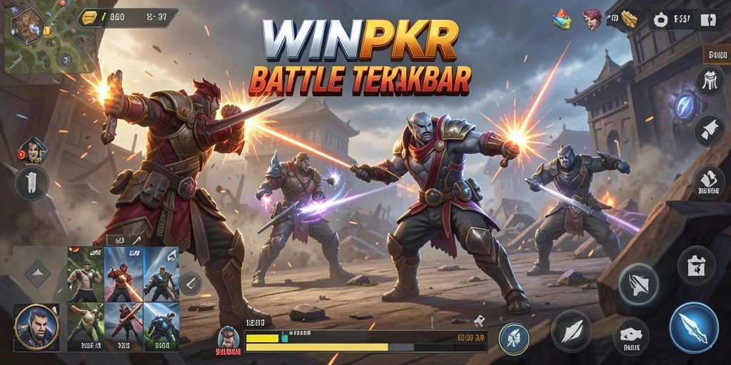 Gameplay seru dan mendebarkan di WINPKR Battle Royale.