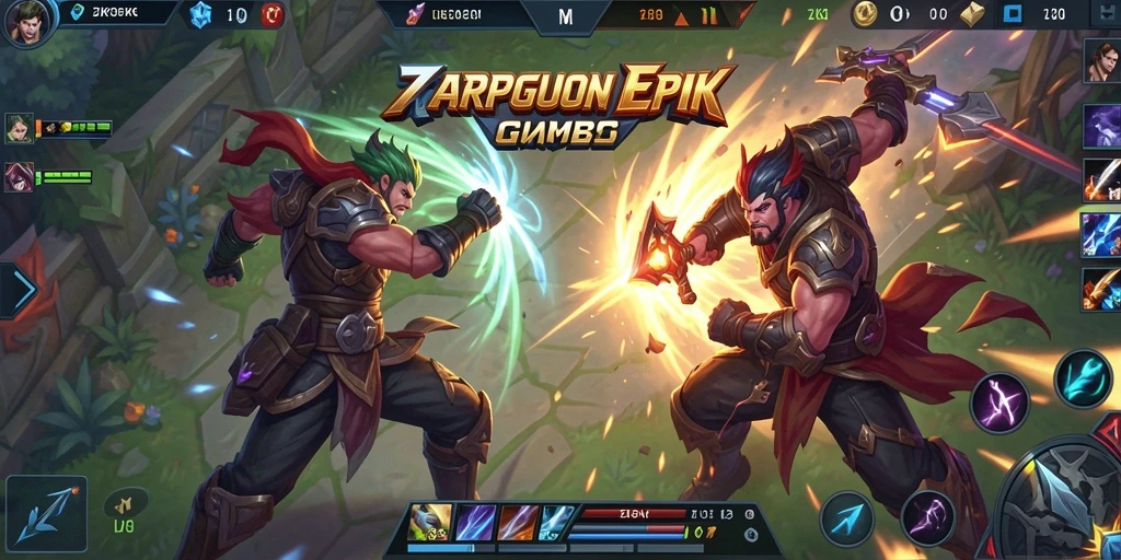 Screenshot ZK3 menampilkan aksi pertempuran seru dalam gameplay MOBA.