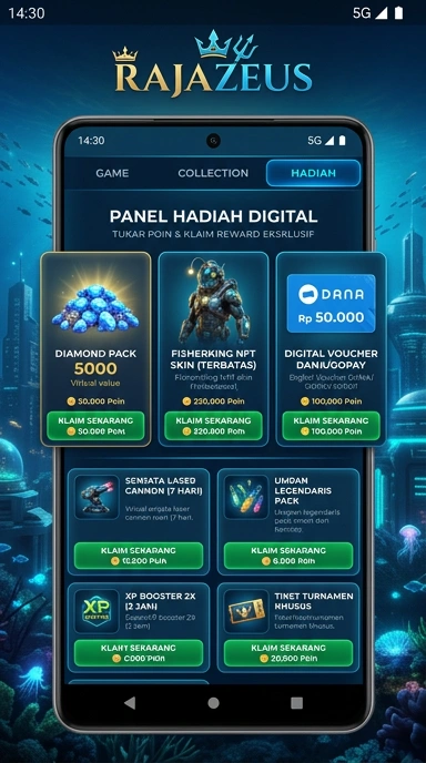 Tampilan utama aplikasi rajazeus yang menarik dan user-friendly.